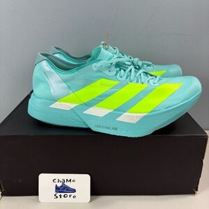 Adidas Adizero Adios Pro 4 Running Shoes Aqua Lucid Lemon JR1251 Men’s Sz 11